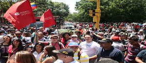 Trabajadores de Conatel marchan en apoyo al Presidente Nicolás Maduro